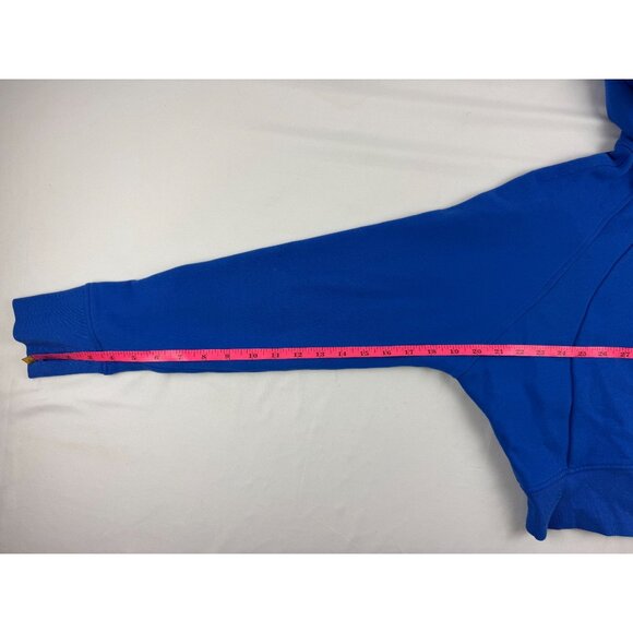 Lululemon Scuba Full-Zip Cropped Blue Hoodie Sweatshirt Jacket Sz 8 - Picture 8 of 8